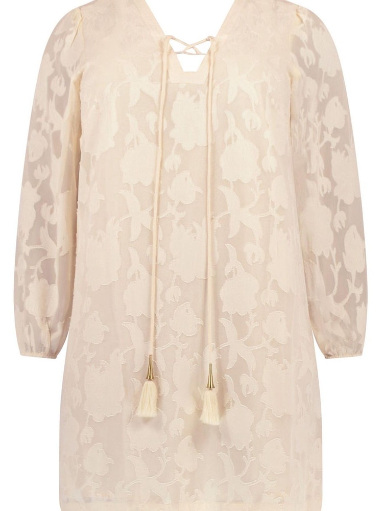 Live Unlimited Curve Nude Jacquard Dress - Image 5 of 5