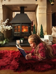 Origin Rug Collection. Berry Sheepskin Rug - Image 2 of 7