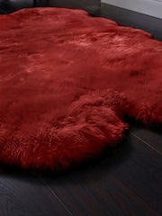 Origin Rug Collection. Berry Sheepskin Rug - Image 4 of 7