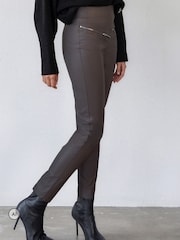 Religion Grey Ida Faux Leather Leggings - Image 4 of 8