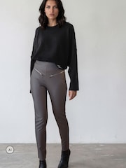 Religion Grey Ida Faux Leather Leggings - Image 7 of 8