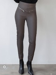 Religion Grey Ida Faux Leather Leggings - Image 8 of 8