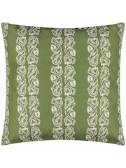 Riva Paoletti Green Kalindi Paisley Floral UV  Water Resistant Cushi Cushion - Image 2 of 5