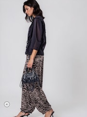 Religion Animal Loose Fitting Lyla Jersey Trousers Print With Cuffed Hem - Image 4 of 8