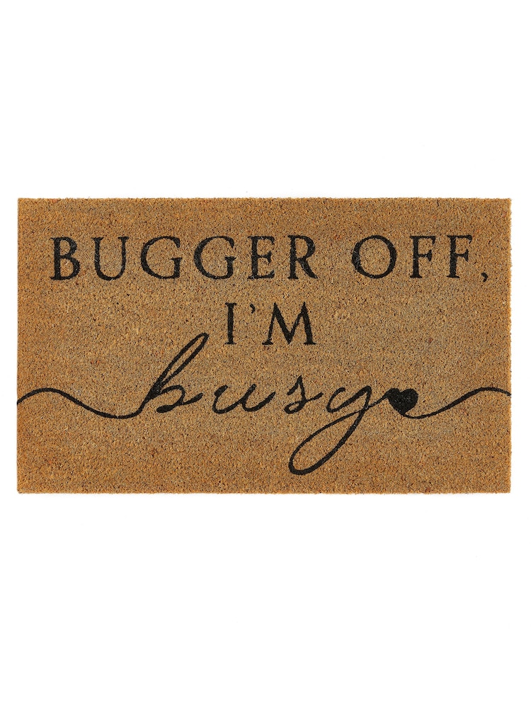 My Mat I'm Busy Printed Coir Doormat - Image 2 of 2