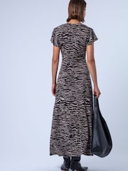 Religion Animal Eden Maxi Dress In Zebra Print With Gathered V-neck Detail - Image 6 of 8