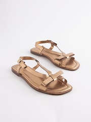 Bronze - Forever Comfort ® Ledersandalen mit Schleife - Bild 3 von 7