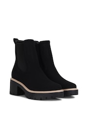 Linzi Black Esther Heeled Ankle Boots With Chunky Sole - Image 4 of 5