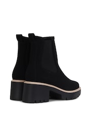 Linzi Black Esther Heeled Ankle Boots With Chunky Sole - Image 5 of 5
