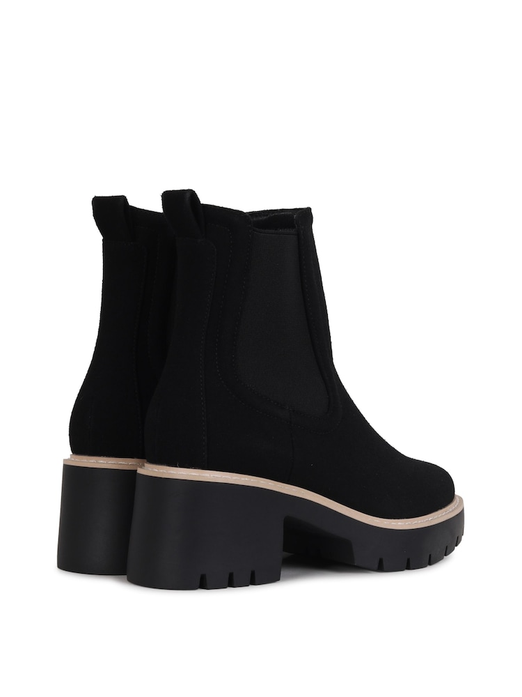Linzi Black Esther Heeled Ankle Boots With Chunky Sole - Image 5 of 5