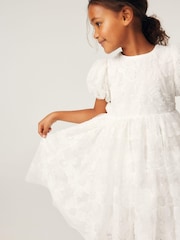 Baker by Ted Baker Ivory 3D Sequin Flower Occasion Dress - Image 3 of 9