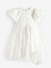 Baker by Ted Baker Ivory 3D Sequin Flower Occasion Dress - Image 6 of 9