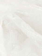 Baker by Ted Baker Ivory 3D Sequin Flower Occasion Dress - Image 9 of 9