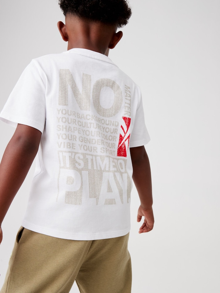 Reebok 100% Cotton Back Printed T-Shirt - Image 2 of 9