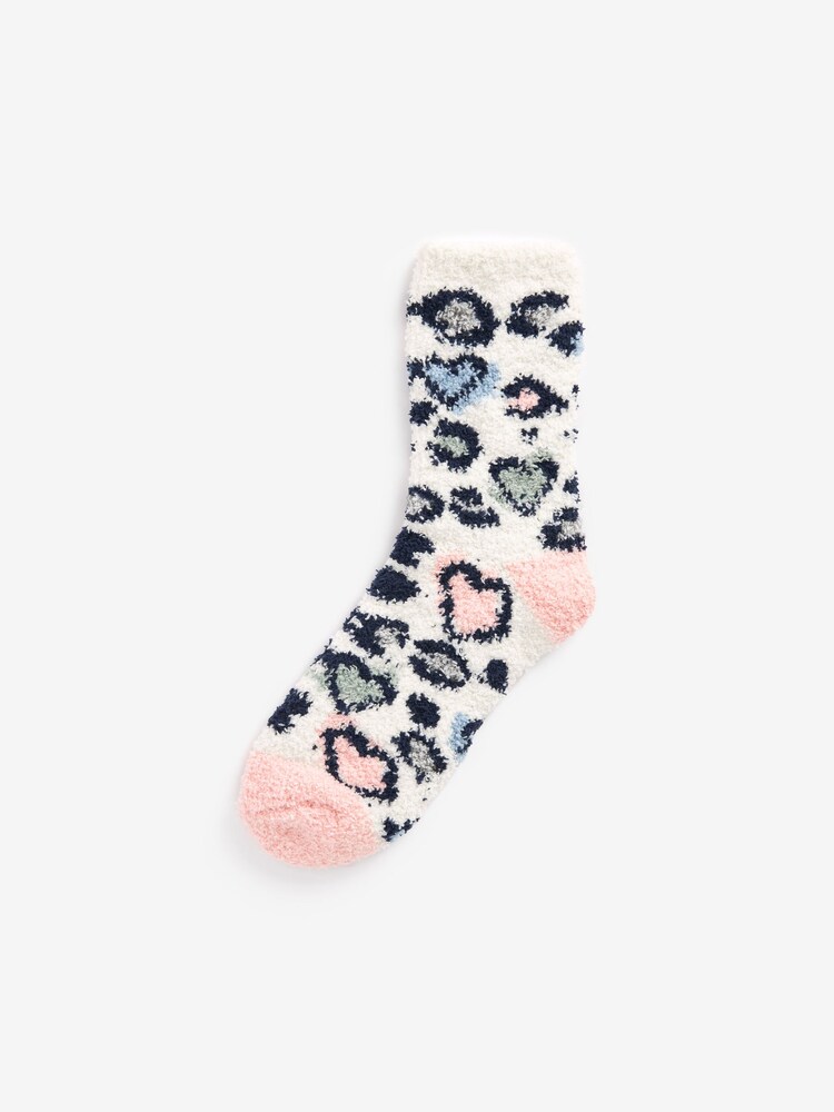 Blue/White Pastel Animal Cosy Socks 2 Pack - Image 5 of 5 Blue/White Pastel Animal Cosy Socks 2 Pack - Image 5 of 5