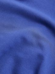 Blue Oversized Heavyweight Brushed Longline Crew Neck Sweatshirt - Image 5 of 5