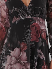 Religion Black Chloe Long Sleeved Maxi Dress with button detail - Image 5 of 8