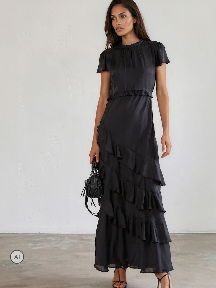 Religion Black Sian Maxi Dress - Image 2 of 8 Religion Black Sian Maxi Dress - Image 2 of 8