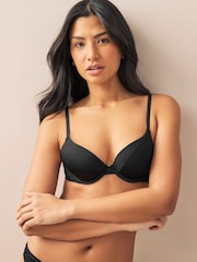 Black/White Push Up Pad Plunge Smoothing T-Shirt Bras 2 Pack A-E - Image 2 of 9