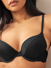 Black/White Push Up Pad Plunge Smoothing T-Shirt Bras 2 Pack A-E - Image 6 of 9