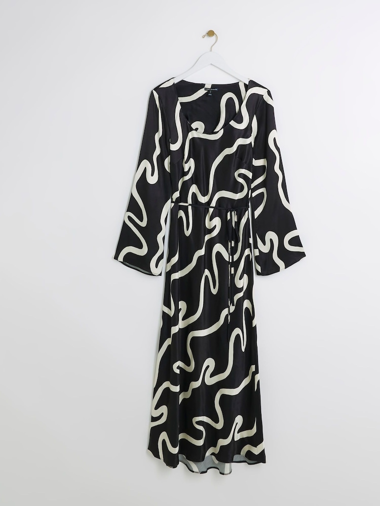 River Island Black Scoop Neck Dress - Image 4 of 4 River Island Black Scoop Neck Dress - Image 4 of 4