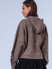 Religion Natural Layla Hoodie Jumper with Large Jaquard Rose Wild one design - Image 7 of 8