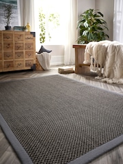 Origin Rug Collection. Dark Grey Border Sisal Rug - Image 1 of 2