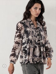 Religion Grey Carolina Shirt With Frill Collar - Image 3 of 7