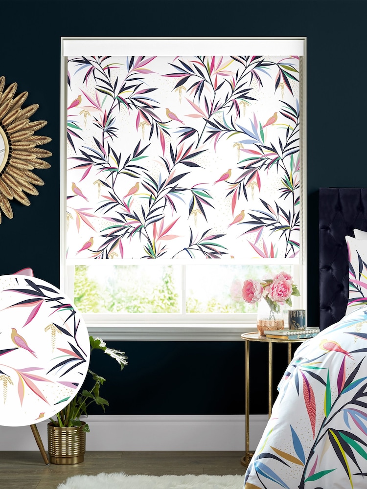 Sara Miller White Bamboo Made to Measure Roller Blinds - Image 1 of 6