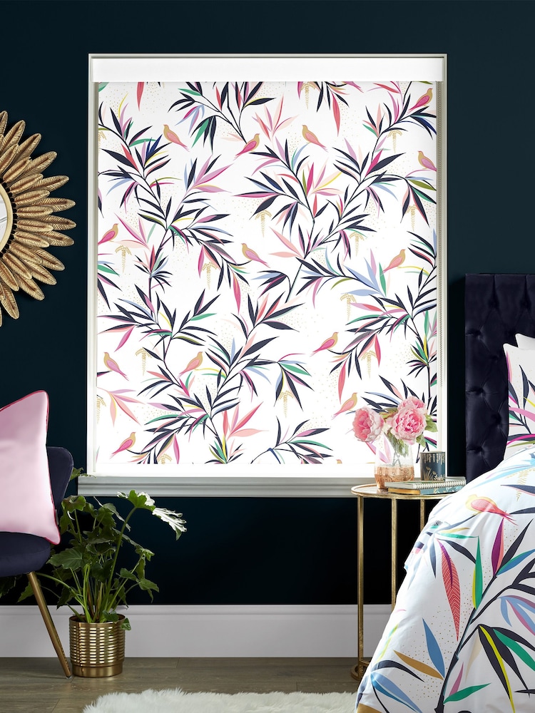 Sara Miller White Bamboo Made to Measure Roller Blinds - Image 2 of 6