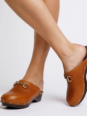 Penelope Chilvers Low Horsebit Leather Clogs - Image 5 of 5