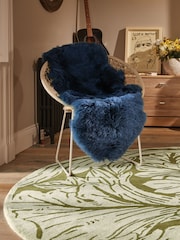 Origin Rug Collection. Navy Sheepskin Rug - Image 2 of 8