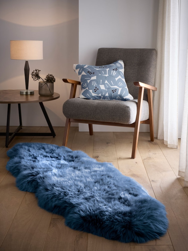 Origin Rug Collection. Navy Sheepskin Rug - Image 2 of 4 Origin Rug Collection. Navy Sheepskin Rug - Image 2 of 4