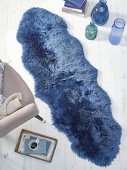 Origin Rug Collection. Navy Sheepskin Rug - Image 3 of 8