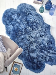 Origin Rug Collection. Navy Sheepskin Rug - Image 4 of 8