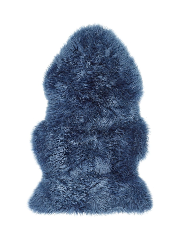 Origin Rug Collection. Navy Sheepskin Rug - Image 4 of 4
