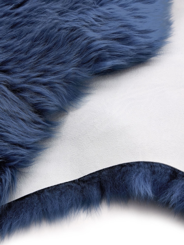 Origin Rugs Navy Sheepskin Rug - Image 7 of 7 Origin Rugs Navy Sheepskin Rug - Image 7 of 7
