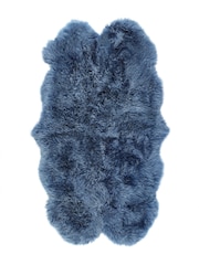 Origin Rug Collection. Navy Sheepskin Rug - Image 8 of 8