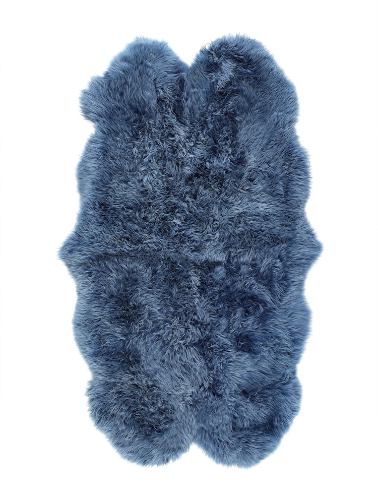 Origin Rug Collection. Navy Sheepskin Rug - Image 8 of 8