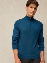 Verde - Suéter con cuello alzado de lana de merino Conway de White Stuff - Imagen 3 de 6