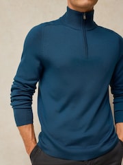 Verde - Suéter con cuello alzado de lana de merino Conway de White Stuff - Imagen 4 de 6