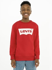 أحمر - سترة للأطفال بشعار شكل جناح خفاش من Levi's® - صورة 1 من 4
