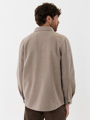 Threadbare Natural Patch Pocket Knitted Shacket - Image 3 of 5