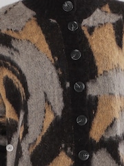 Religion Black Long Line Layla Maxi Coatigan Cardigan With Funnel Neck - Image 6 of 9