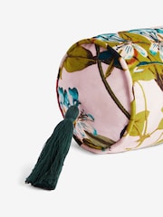 Clarke & Clarke Pink Passiflora Floral Bolster Cushion - Image 3 of 3