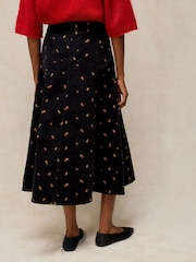 White Stuff Black Ida Cord Midi Skirt - Image 2 of 6
