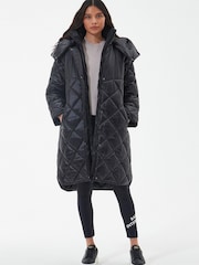 Barbour® International Benson Quilt Black Coat - Image 3 of 13