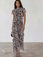 Madilim na Gray - Religion Sian Maxi Dress - Larawan 2 ng 8