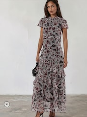 Madilim na Gray - Religion Sian Maxi Dress - Larawan 4 ng 8