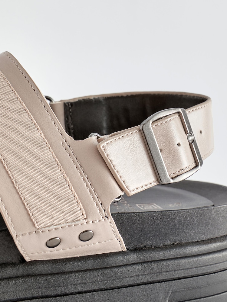 Bone Extra Wide Fit Chunky Wedge Sandals - Image 8 of 8 Bone Extra Wide Fit Chunky Wedge Sandals - Image 8 of 8
